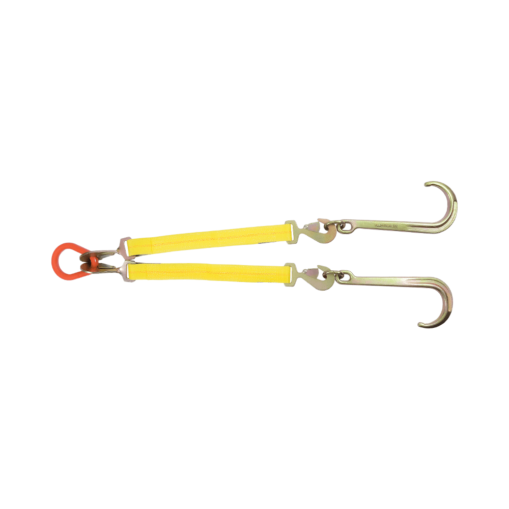Rekaan Tali V-Tali V Ratcheting J-Hook Tie-Down Cangkuk Berbilang Titik RTJ untuk Penggunaan Trak Tunda
