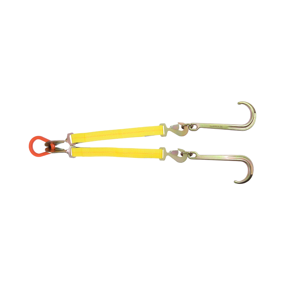 Rekaan Tali V-Tali V Ratcheting J-Hook Tie-Down Cangkuk Berbilang Titik RTJ untuk Penggunaan Trak Tunda