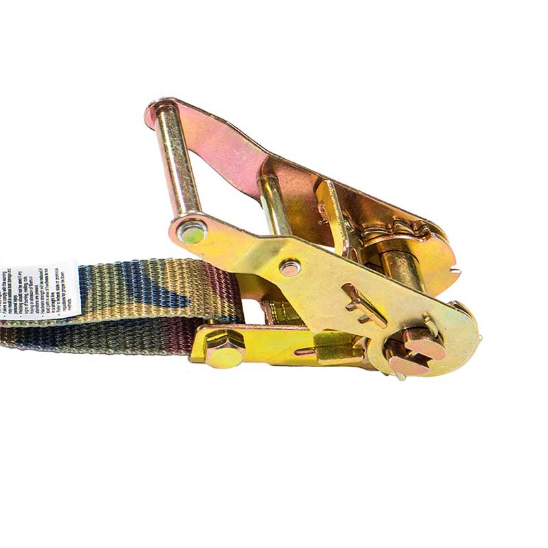 Tali Ratchet Pemegang Besi Penyamaran 1'' X 8' dengan Cangkuk S Bersalut Vinil dan Penyimpan