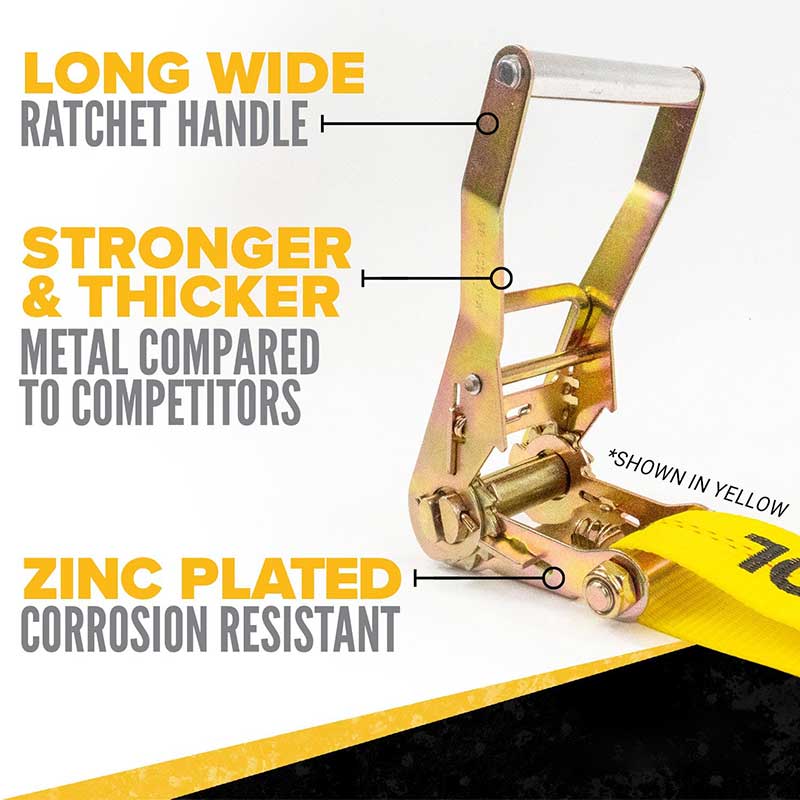 Tali Ratchet 2' X 27' Dengan Cangkuk Snap Rata