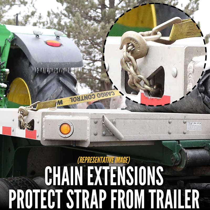 Tali Pengikat Ratchet 3'' X 30' Dengan Sambungan Rantai