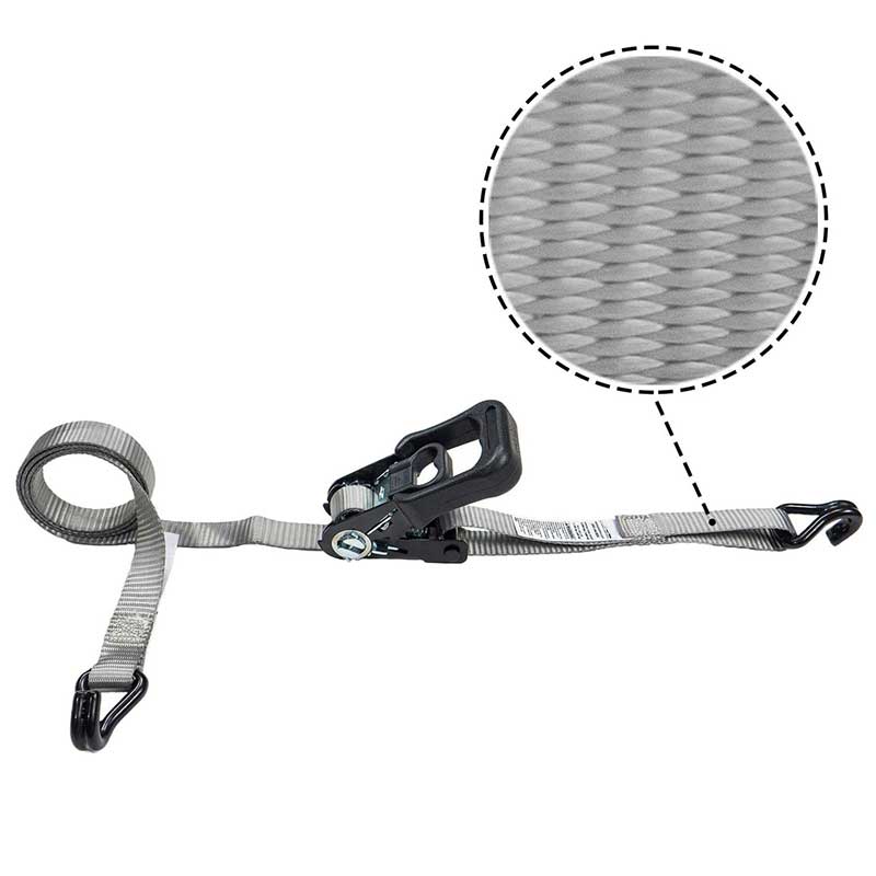 1'' X 15' Pemegang Bersalut Getah Tali Ratchet dengan Cangkuk Wayar Bersalut Vinil