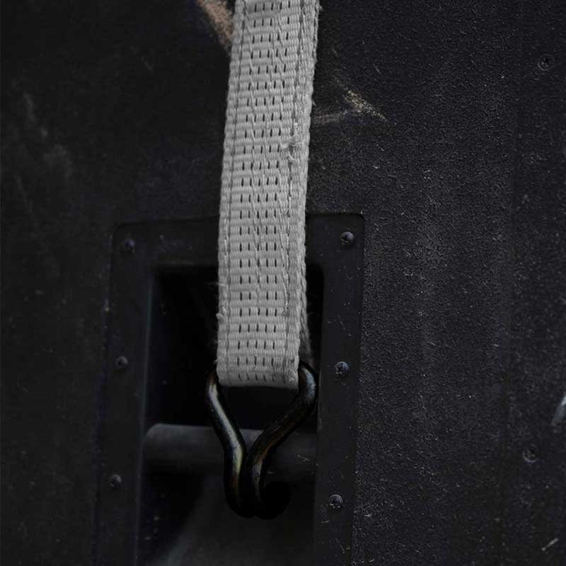 1'' X 15' Pemegang Bersalut Getah Tali Ratchet dengan Cangkuk Wayar Bersalut Vinil