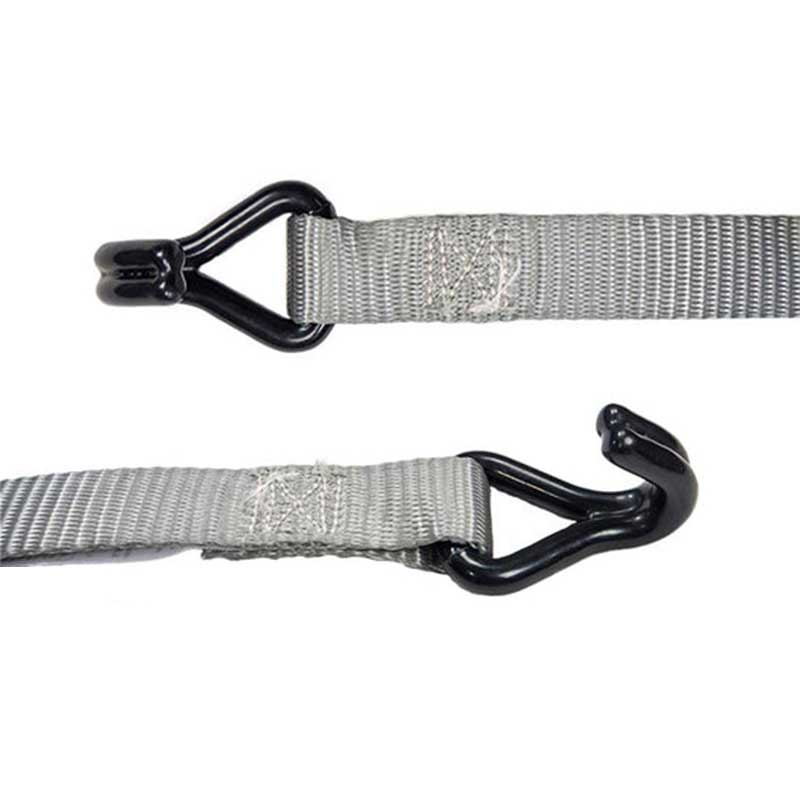 1'' X 15' Pemegang Bersalut Getah Tali Ratchet dengan Cangkuk Wayar Bersalut Vinil