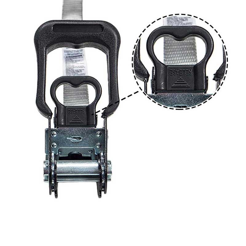 1'' X 15' Pemegang Bersalut Getah Tali Ratchet dengan Cangkuk Wayar Bersalut Vinil