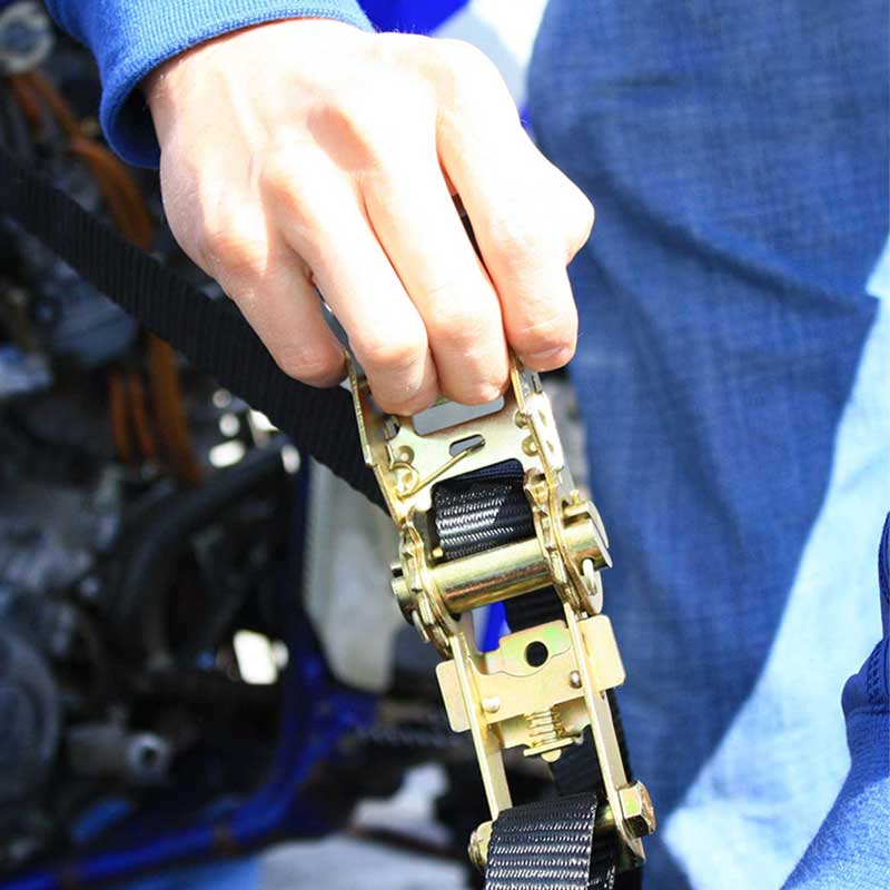 1''X 6' Tali Pengikat Motosikal Kecekalan Tinggi Dengan Gelung Berjahit 12'