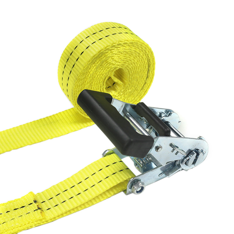Tali Ratchet Pemegang Bersalut Getah 35mm 2t untuk Pengangkutan Kargo