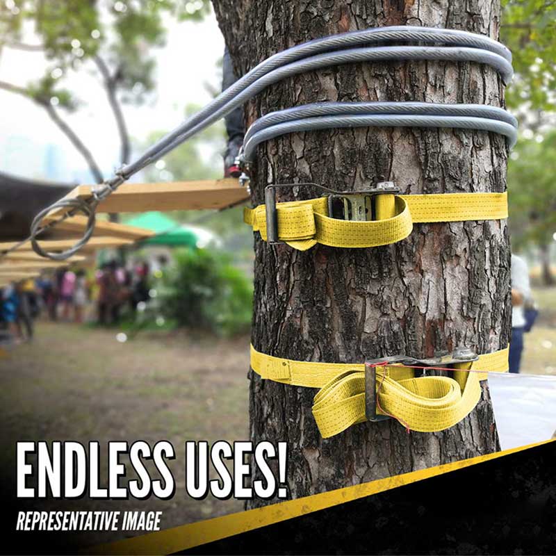 Tali Ratchet Tak Berpenghujung Force 2 X 20' Kuning Tugas Berat